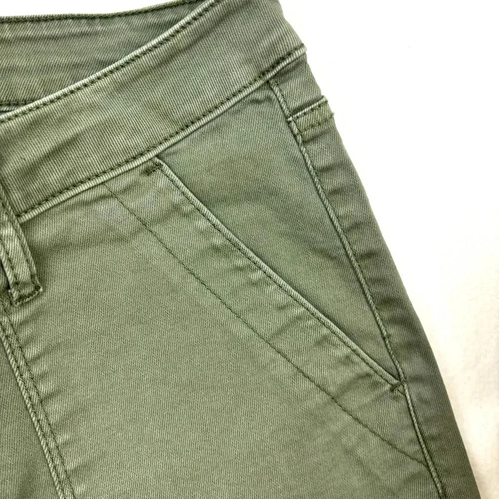 Seven7 Green Military Utility Ankle Stretch Midrise Ankle Skinny Pants Size 16 - Picture 4 of 15
